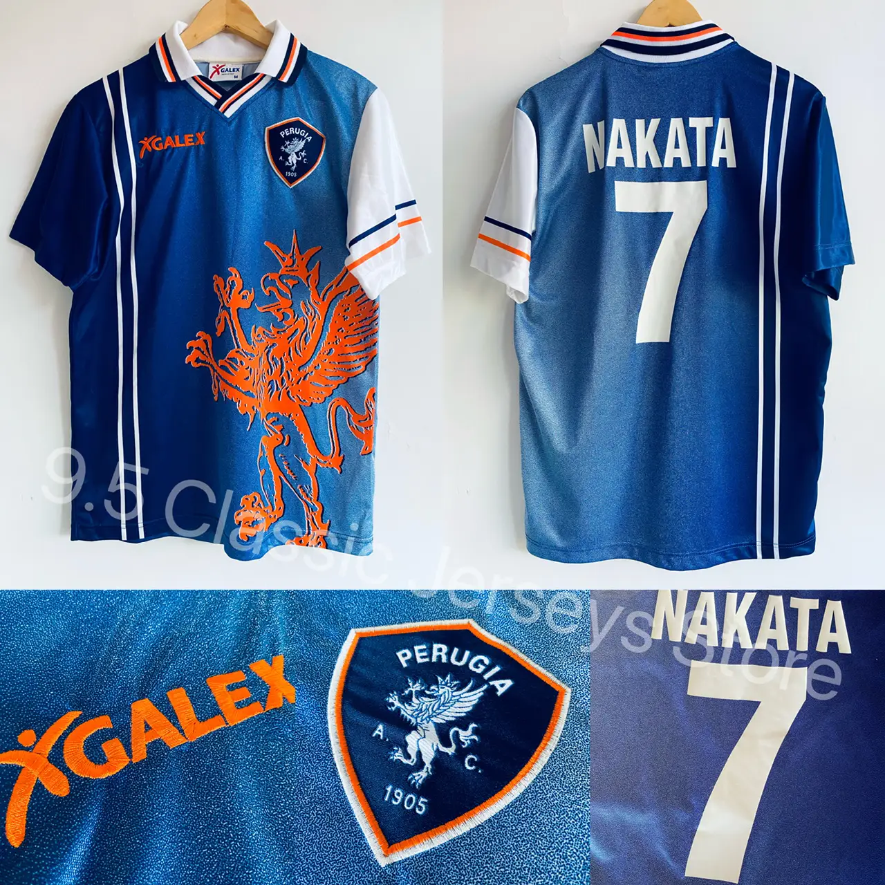 98/99 Perugia away #7 NAKATA 中田英壽- DiGa Sakka 球衣專賣店x 九號