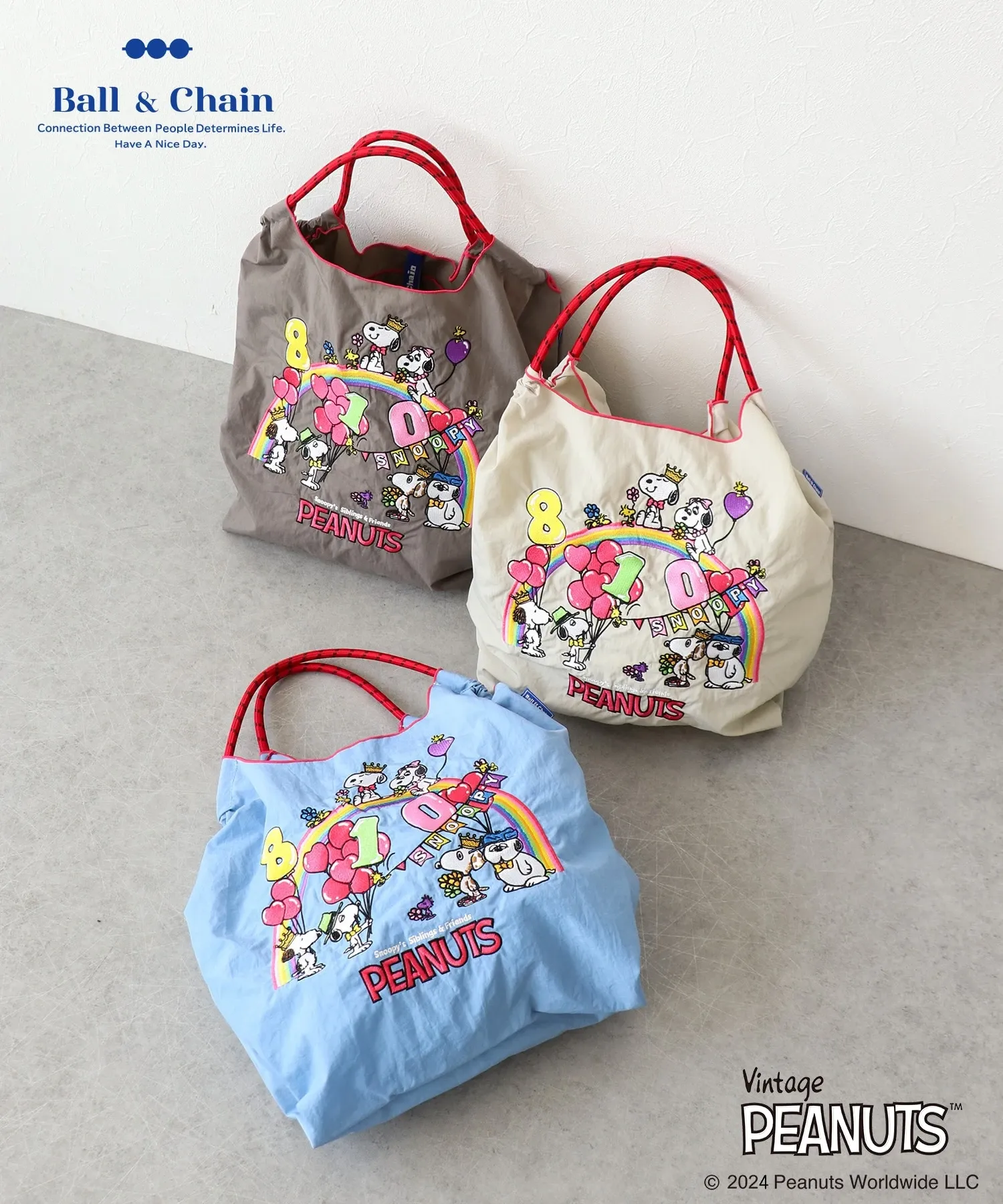Ball & Chain PEANUTS トートバッグ Lサイズ 別注【BALL&CHAIN/ボール 
