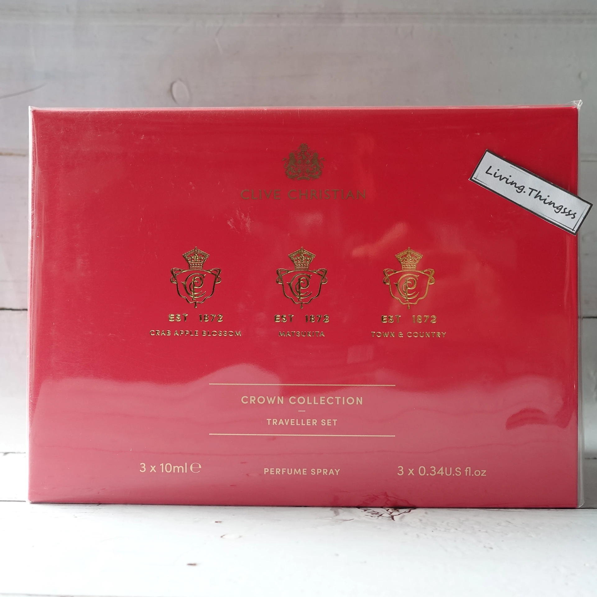 CLIVE CHRISTIAN Crown Collection Traveller Set 3 x 10 ML \ Q版旅行 