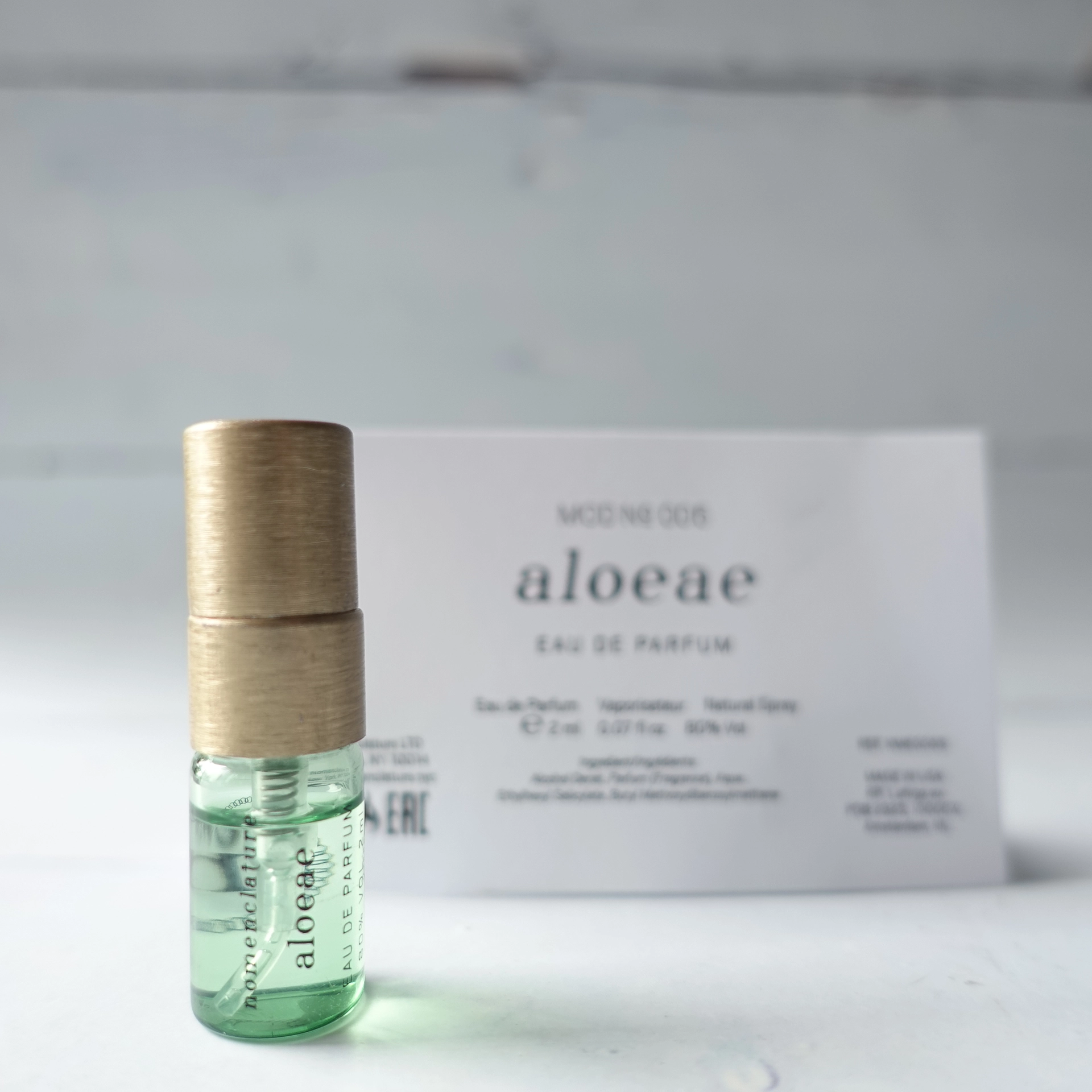 NOMENCLATURE Aloeae  蘆薈紅茶 Perfume Official Sample 原裝香水