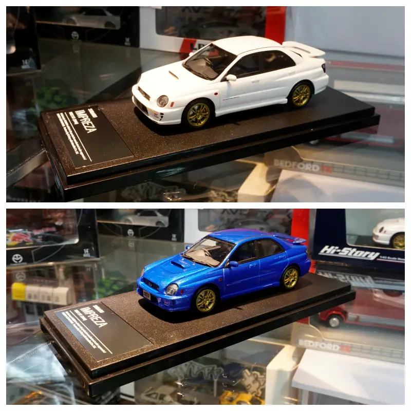 特價] Hi-Story 1/43 SUBARU IMPREZA WRX STi (2001) 白色/ 藍色- The