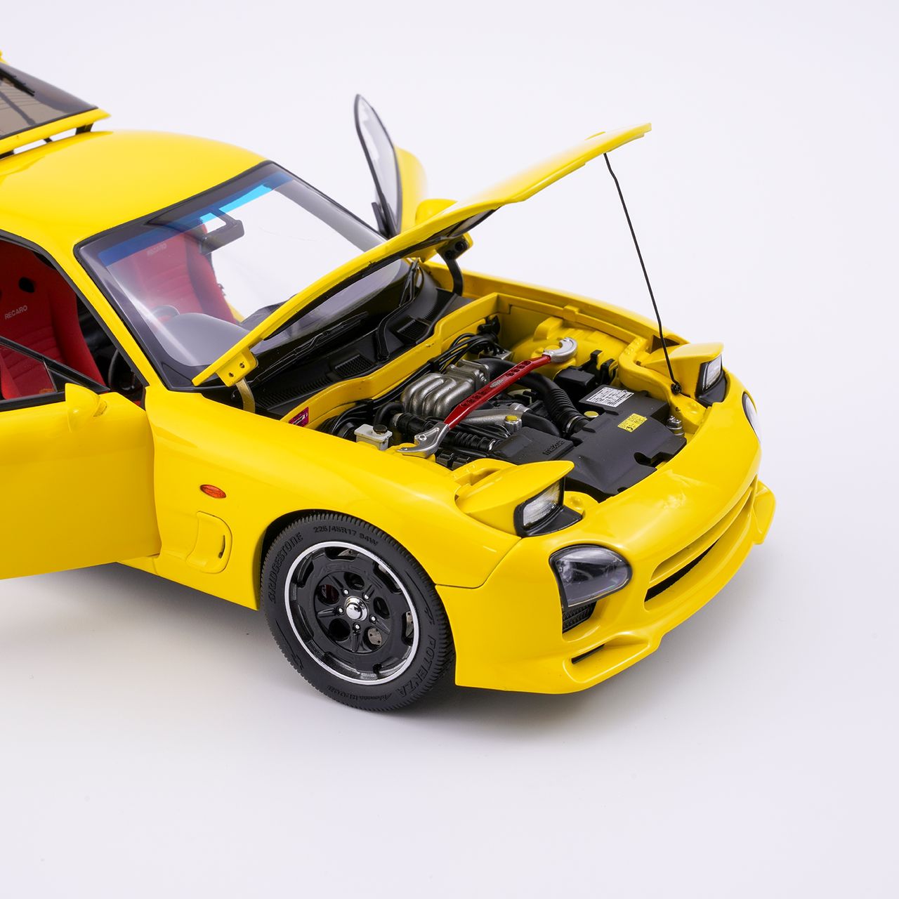 現貨Instock] Polar Master 1/18 Mazda RX7 Speed Yellow - The Model