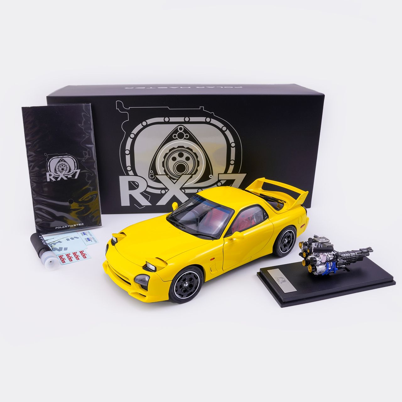 現貨Instock] Polar Master 1/18 Mazda RX7 Speed Yellow - The Model