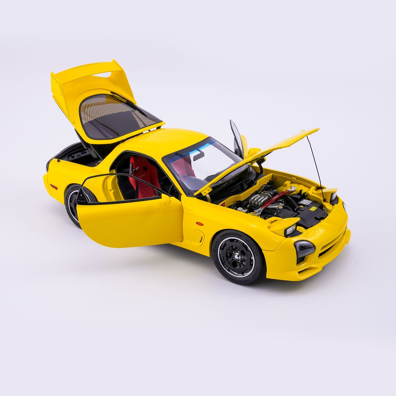 現貨Instock] Polar Master 1/18 Mazda RX7 Speed Yellow - The Model