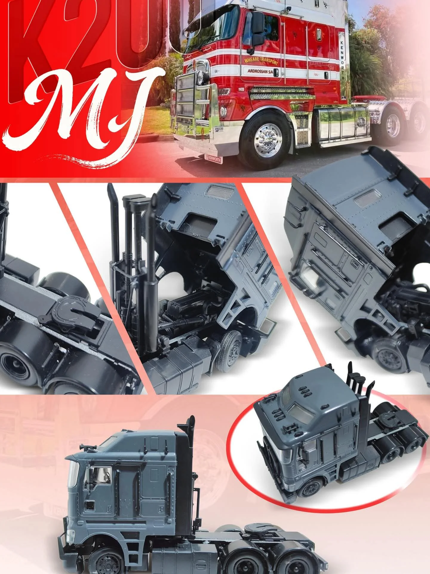 MJ 1/64 Kenworth K200 Tractor Diecast Model (2 Colours) - 收藏家