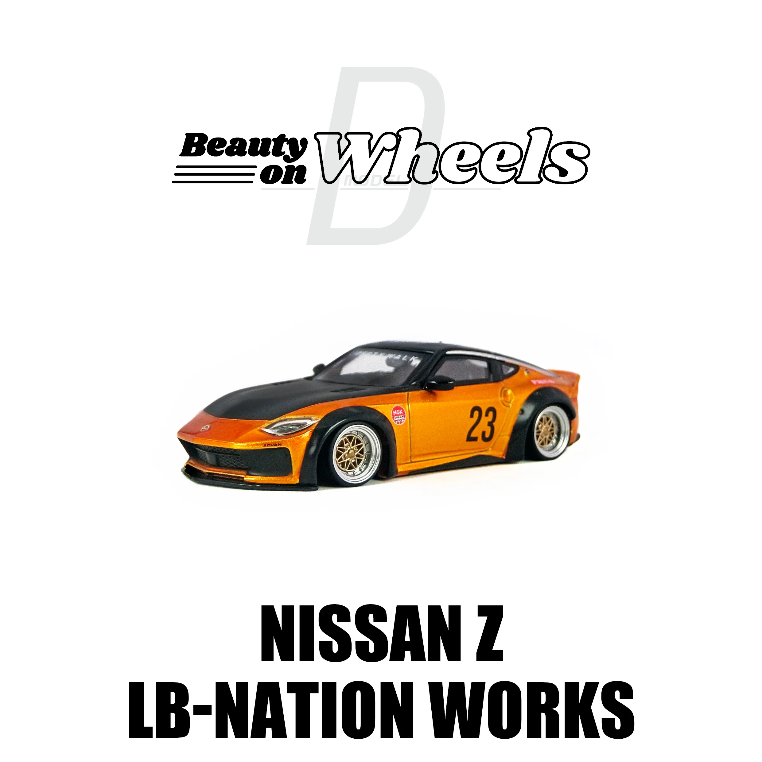 D Model 1/64 Nissan Z LB-NATION WORKS Orange Diecast Model - 收藏