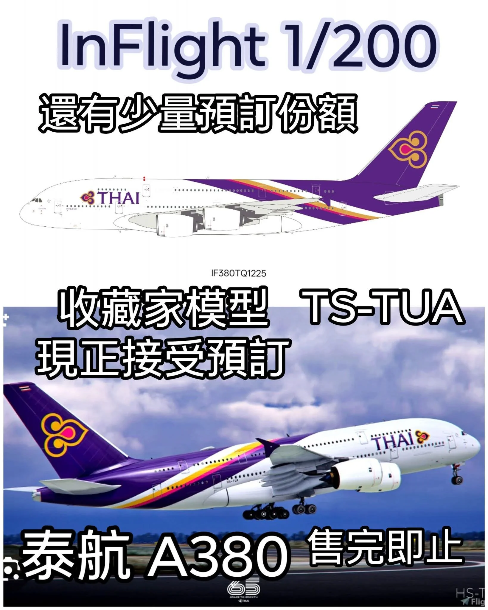 InFlight 1/200 Thai Airways International Airbus A380-841 (HS-TUA