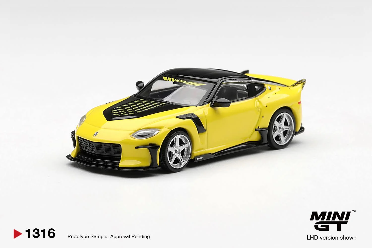 Mini GT 1/64 Nissan Z VeilSide FFZ400 Ikazuchi Yellow (LHD/RHD