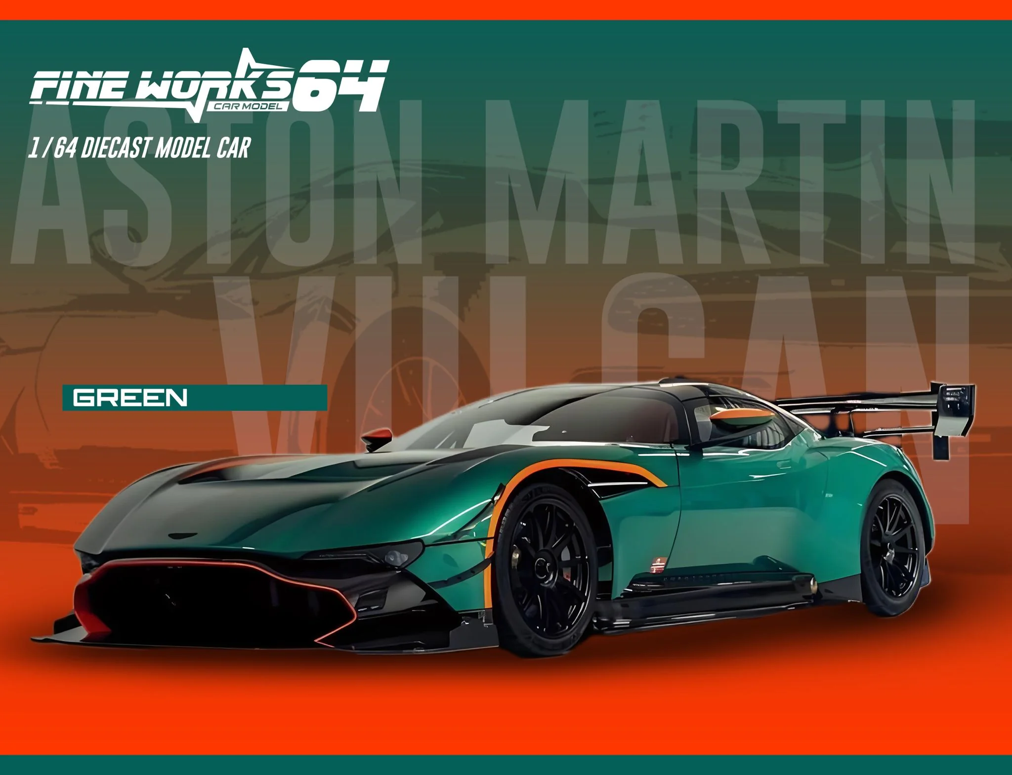 Fine Works 1/64 Aston Martin Vulcan Diecast Model (4 Colours