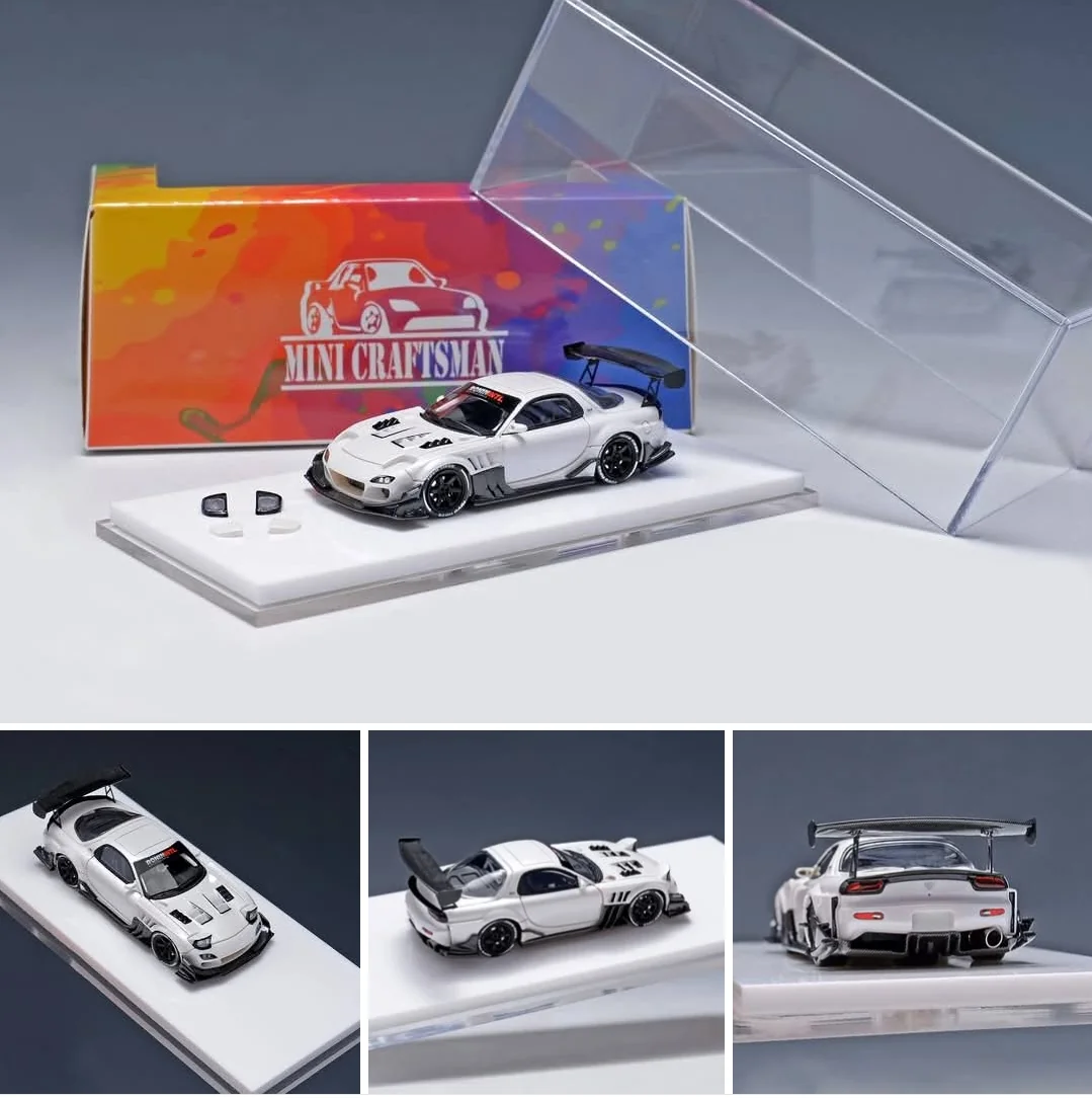 1/64 CRAFISMAN Ricky Pen Rx7 FD パールホワイト MiniCrafisman 1/64 Ricky Pen RX-7 FD in Custom Pearl White Resin
