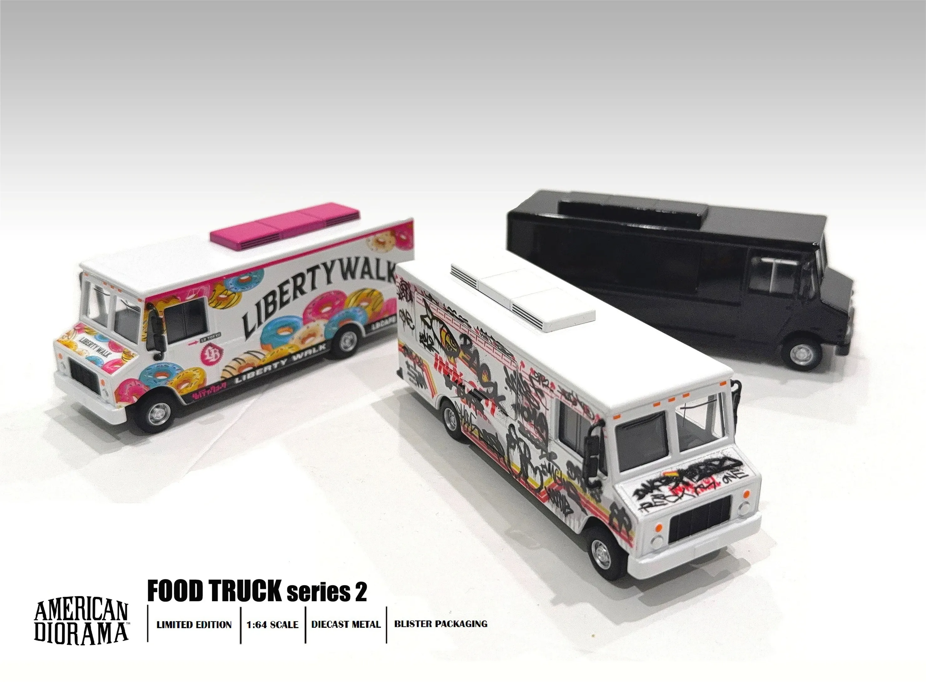 American Diorama 1/64 Food Truck Series 2 Diecast Model (3 Colors