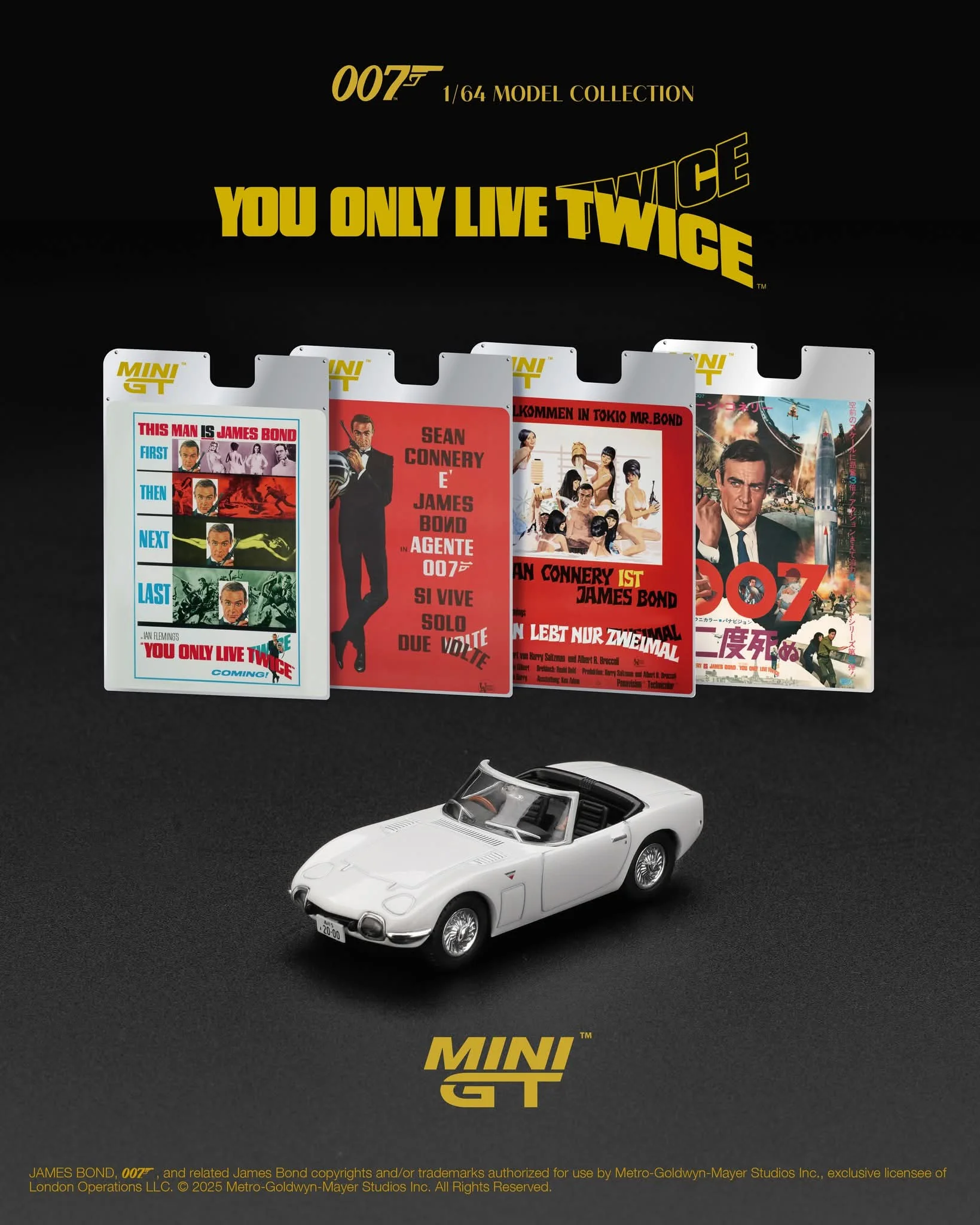 MiniGT 1/64 007 Series Toyota 2000GT Roadster 