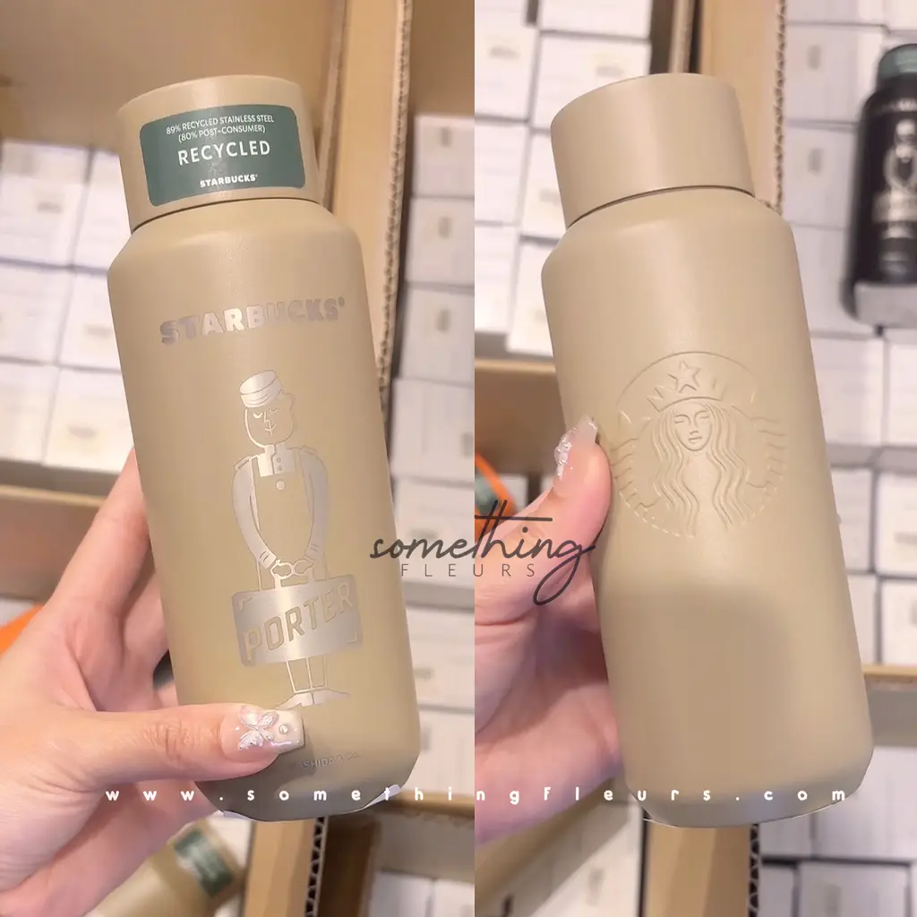 現貨] 日本限定STARBUCKS® x PORTER 雙層真空不鏽鋼保溫杯(355ml