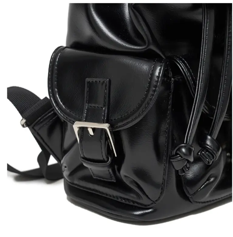 【LOTSYOU】Nostalgia chubby Backpack Leather Black MUSINSA | LOTSYOU Nostalgia chubby Backpack Leather Black