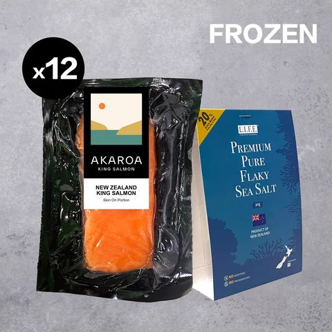 急凍-18°C】新西蘭國宴級帝王三文魚150克x12件(AKAROA 阿卡羅阿) (送