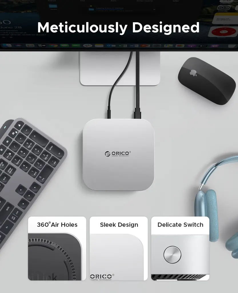 ORICO MiniLink 7-in-1 Dock with M.2 SSD Enclosure for Mac