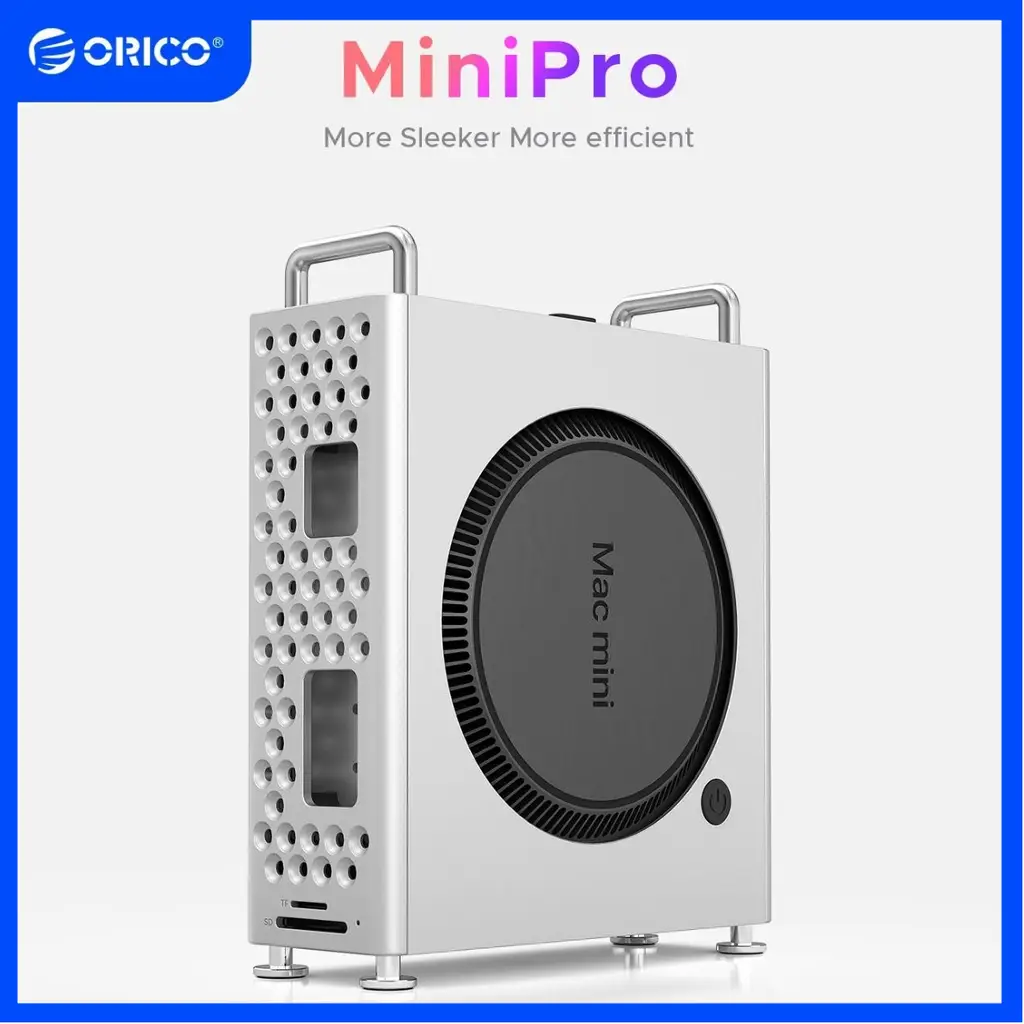 Orico Mac mini m4 外付けハードディスクケース Mac mini (2024)のデザインにマッチするUSB4対応の外付けSSD