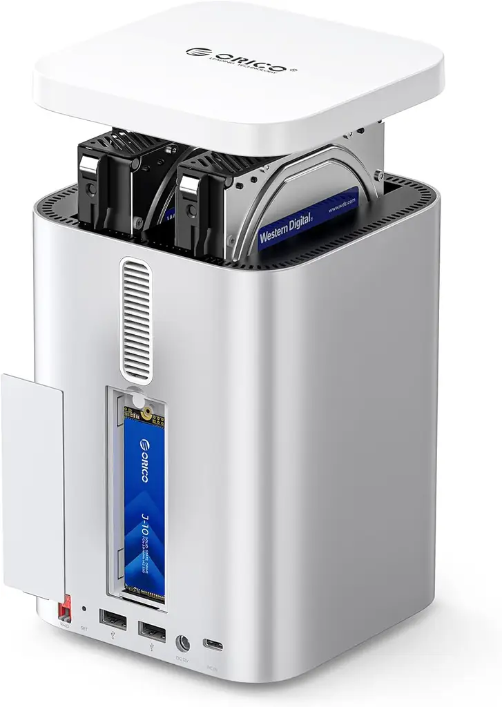 ORICO Mini Tower for Mac mini 2024 Docking Station with M.2