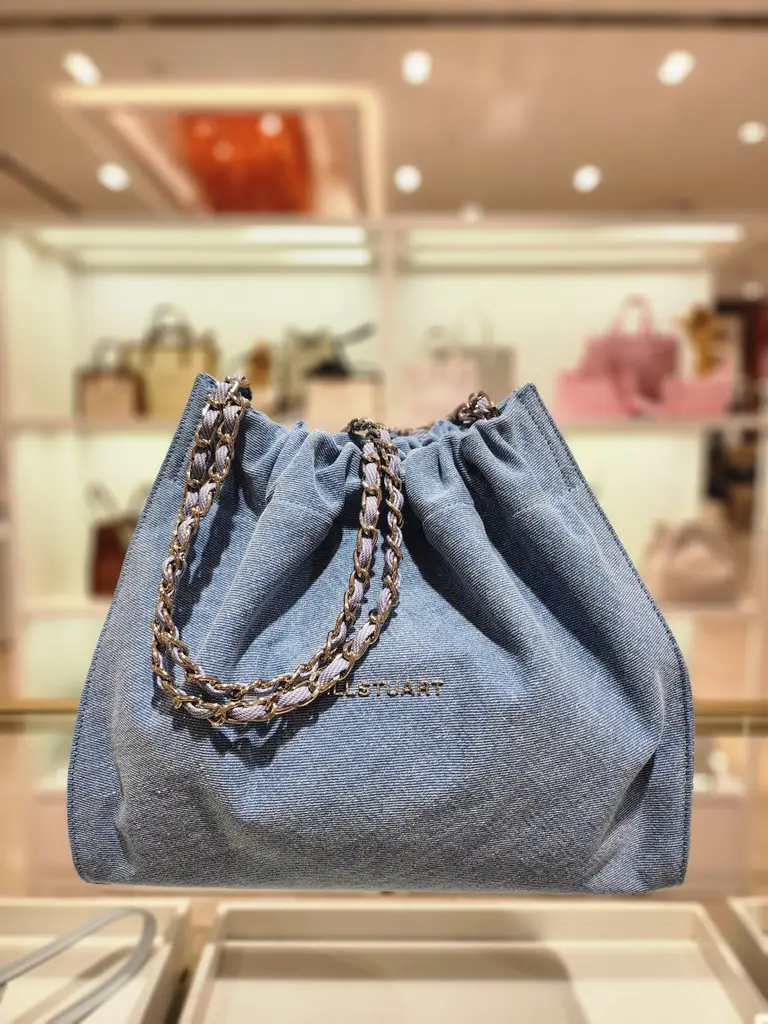 ★JILL BY JILLSTUART★人気 denim drawstring chain shoulder M JillStuart Medium denim drawstring chain shoulder M - Eonni