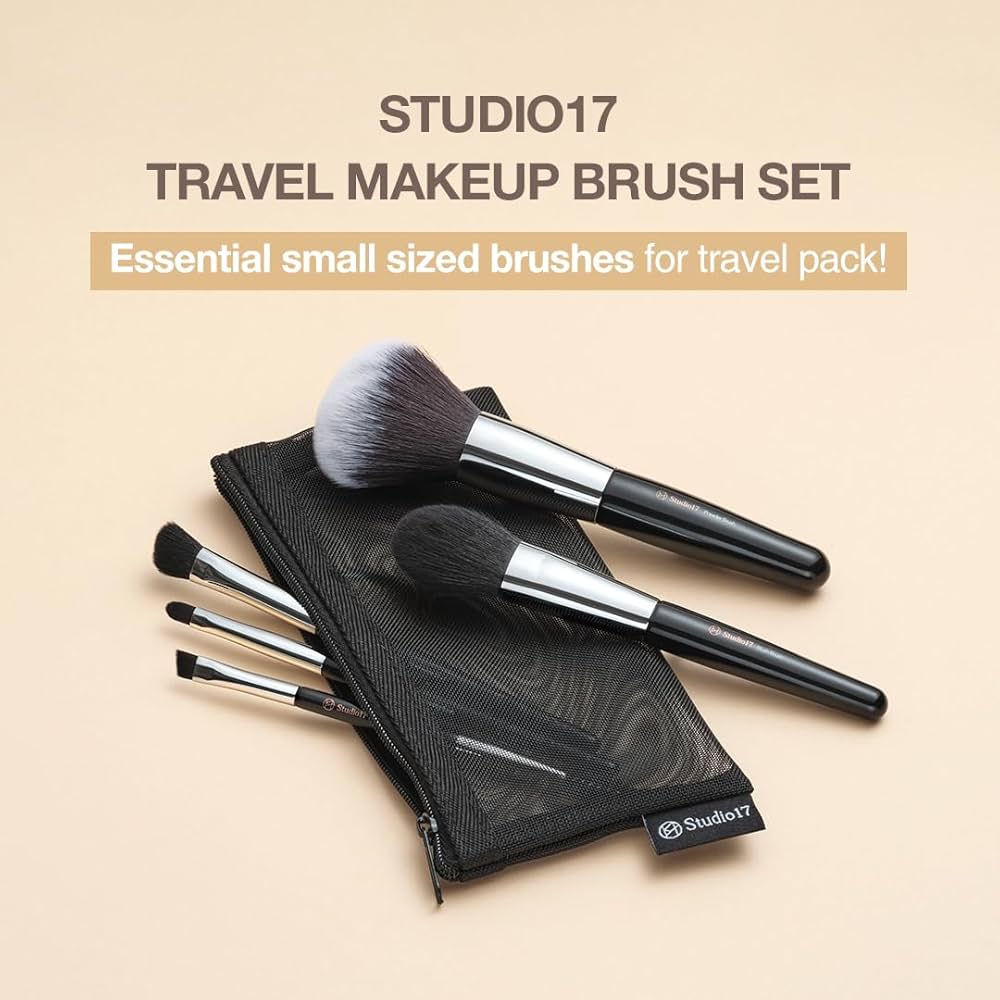 現貨｜Studio 17 Portable Makeup Brush Set 五枝化妝刷套裝連小袋子