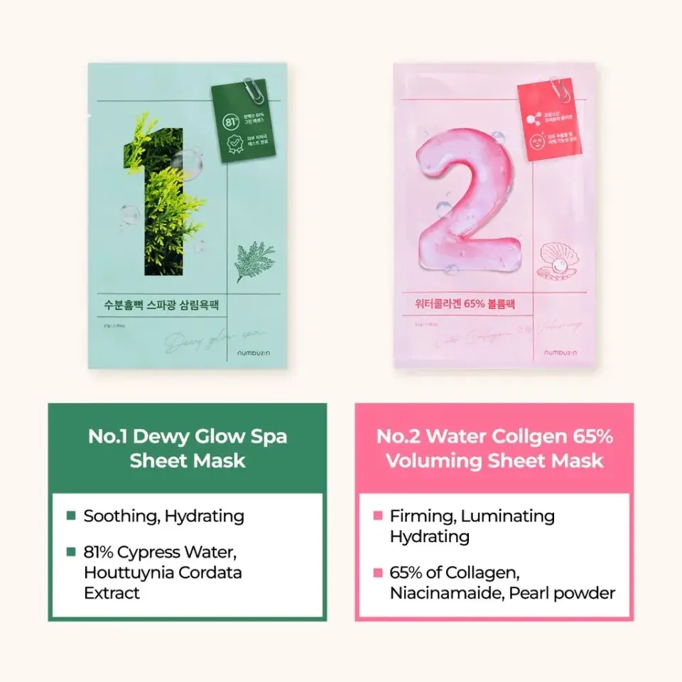 現貨｜Numbuzin No.5 維生素美白淡斑面膜Vitamin Spotlight Sheet Mask 4pcs 4片-  Momobeautyhk 韓國化妝品護膚品