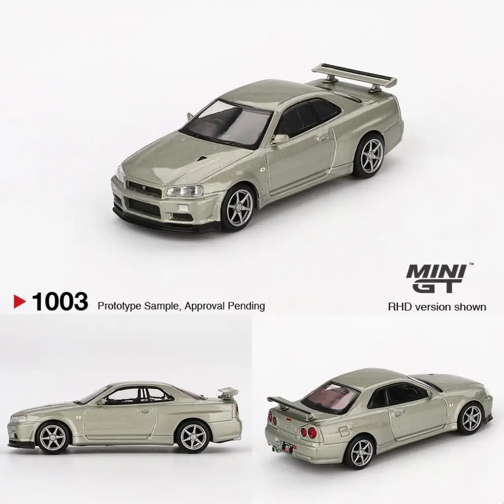 MINI GT 1003 Nissan Skyline GTR R34 V-Spec II Nür Millenium
