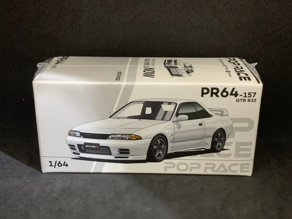 ミニカー POP RACE GTR R32 PR64-157 1/64 POP RACE 1/64 日産 GT-R R32 クリスタルホワイト