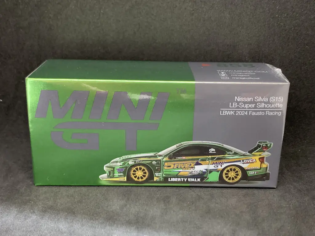MINI GT 858 日産シルビア S15　LBWK 限定2024 Nissan LB-Super Silhouette シルビア S15 2024 LBWK Fausto
