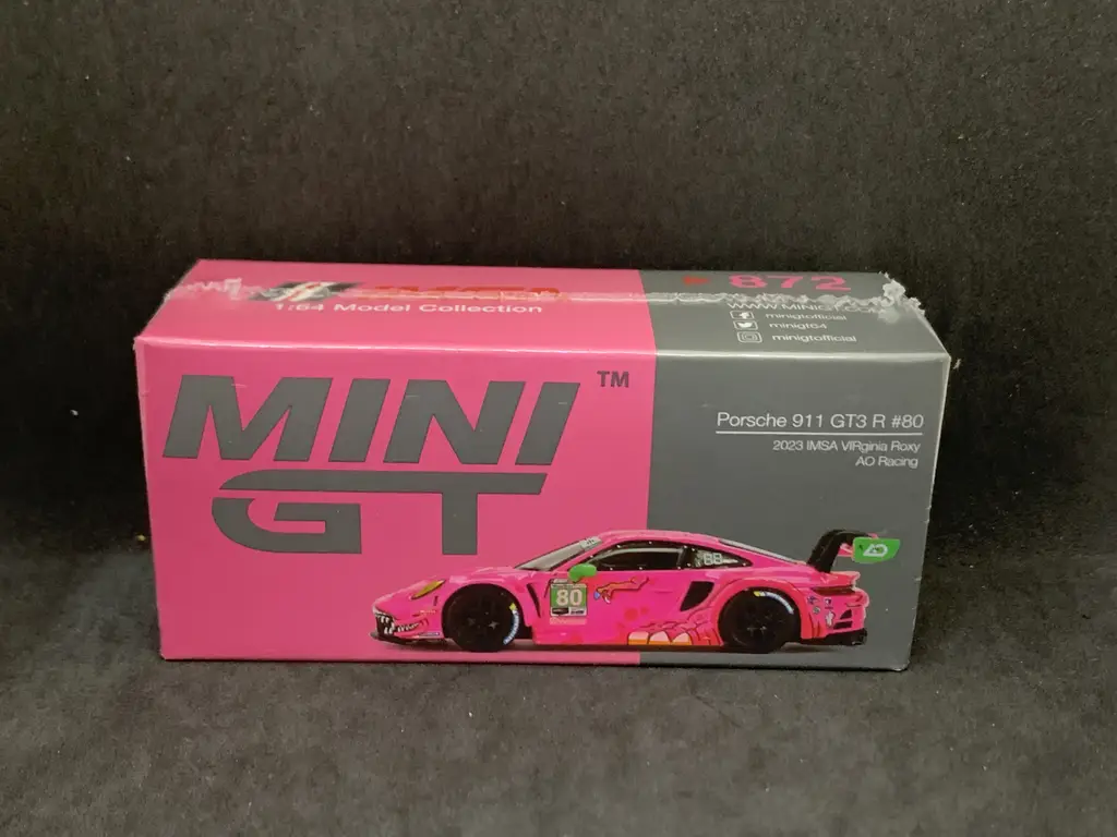 MINI GT 872 Porsche 911 GT3 R #80 AO Racing 2023 IMSA VIRginia