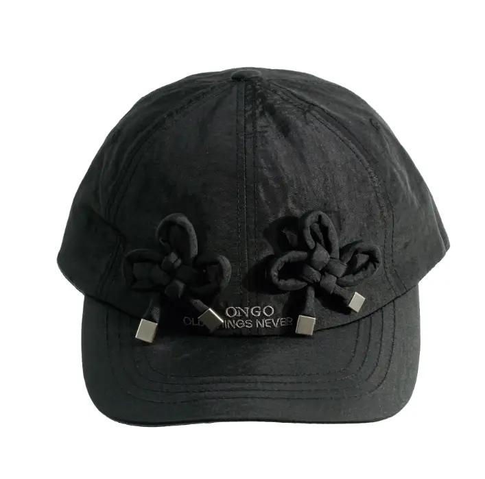 ONGO] Nylon Clover Cap (Black) - w4shopper