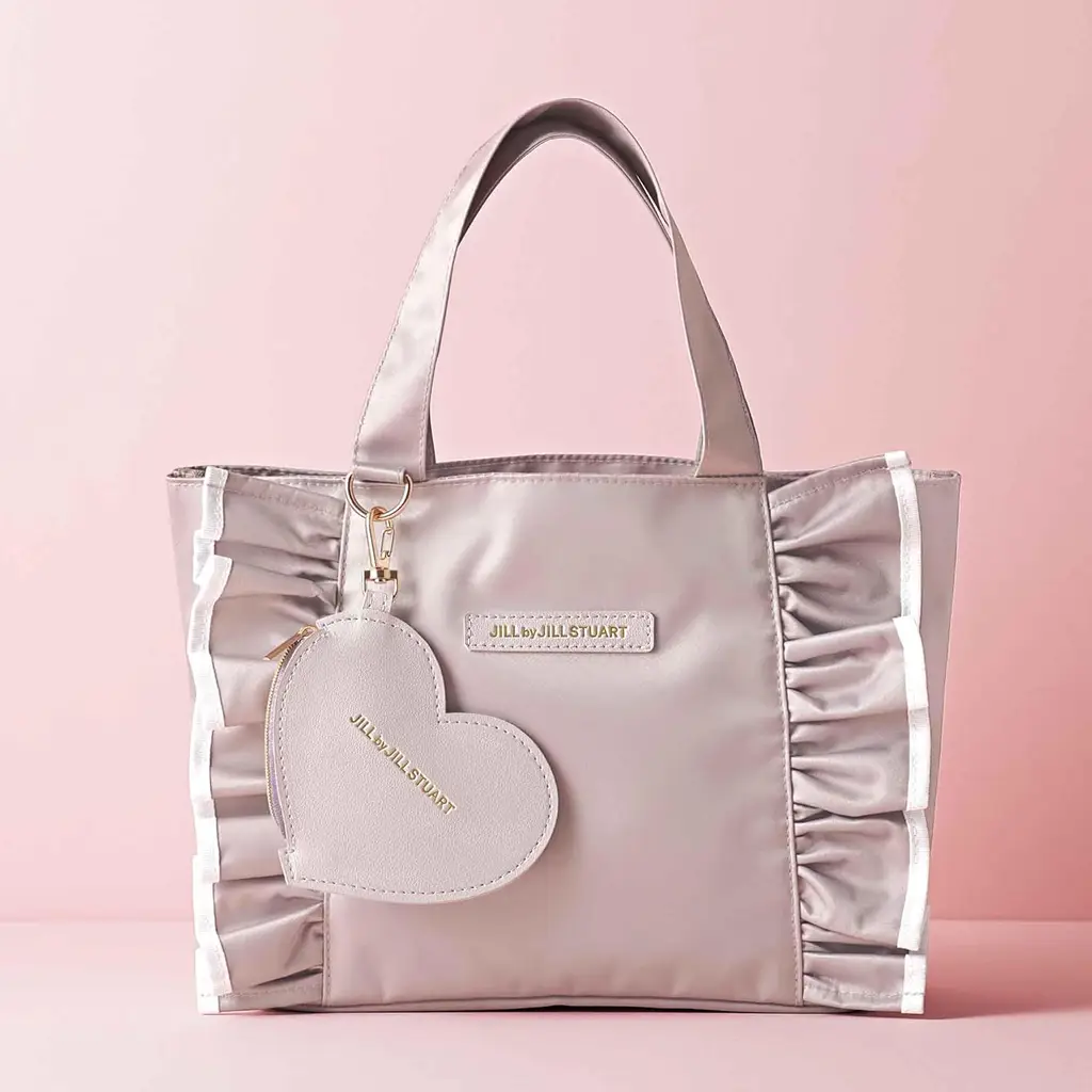 JILLSTUART◆[Heart Stella] Pink Cubic Heart Cham Tote Bag ハートパフトート WEB限定カラー:ピンクレッド | JILL by JILL