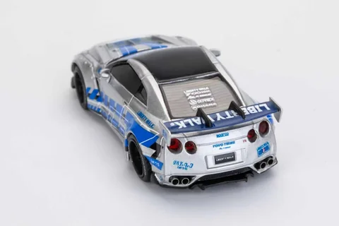 Model Collect MC x ET Model 1/64 Nissan GT-R R35 FNF Silver Blue