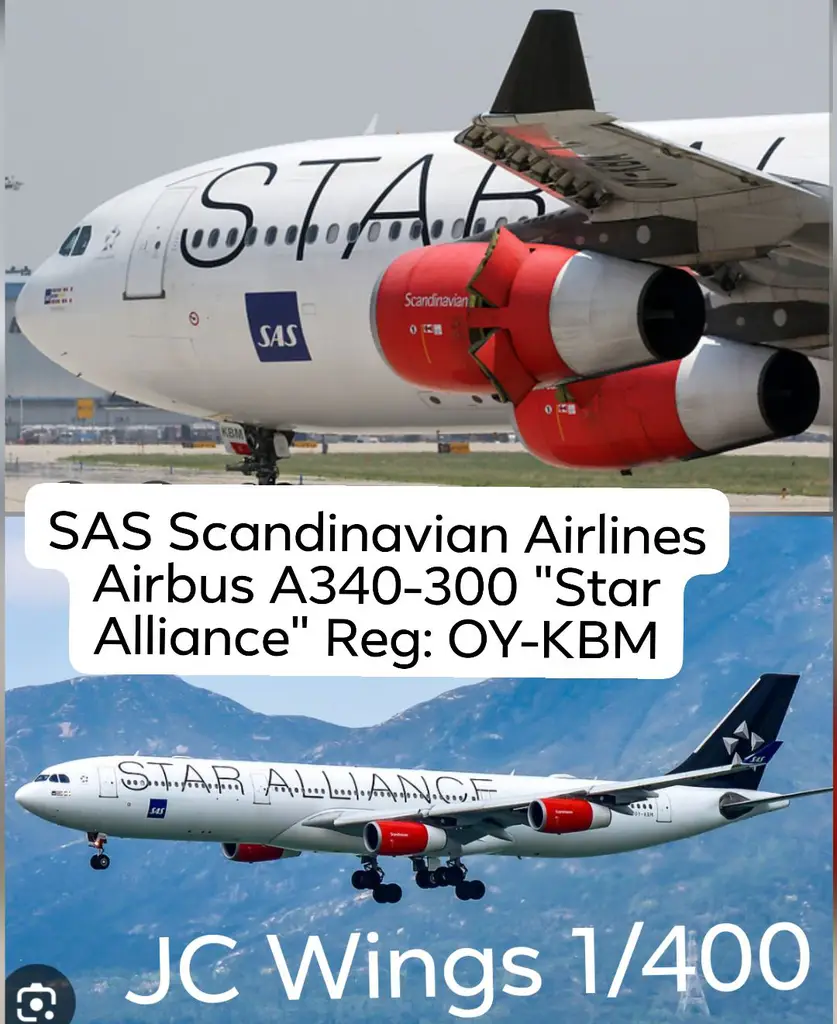 SK SAS航空 Aviationtag A340-300 コンビ色 m90816921032_1.jpg?1751003187