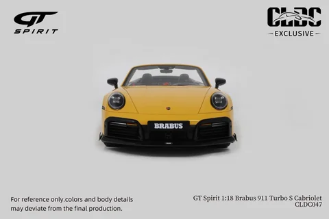 GT Spirit 1/18 Brabus 911 Turbo S Cabriolet Resin Model 高級樹脂