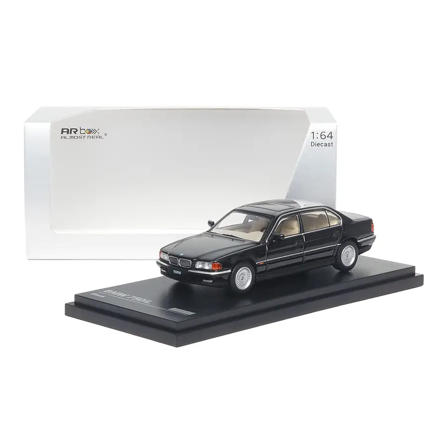 Almost Real ARbox 1/64 BMW E38 750iL Black - 收藏家模型飛機模型
