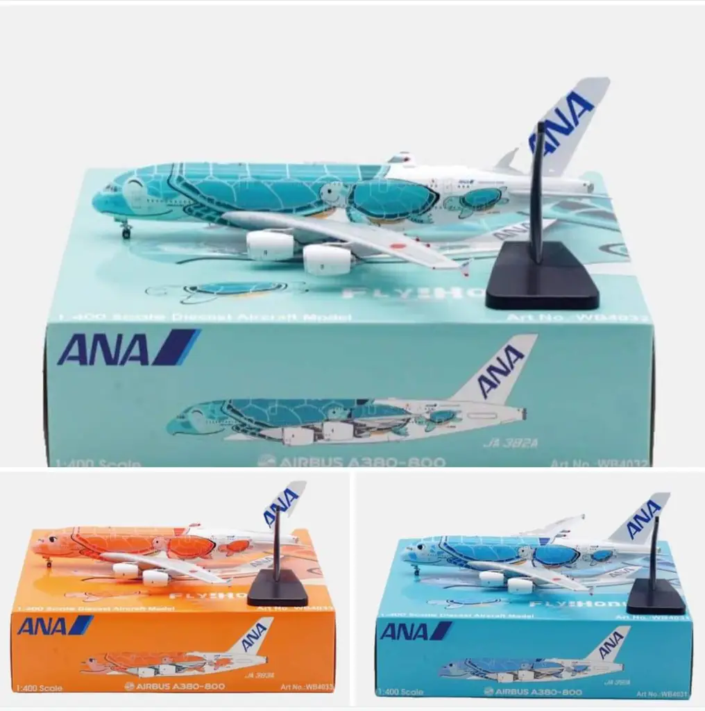 Aviation 1/400 全日空ANA A380 三色海龜- 收藏家模型飛機模型汽車模型
