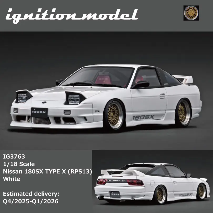 Ignition Model IG 1/18 Nissan 180SX TYPE X (RPS13) White - 收藏家