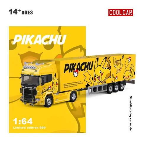 Cool Car CC 1/64 Scania Container Truck Pikachu Livery Diecast
