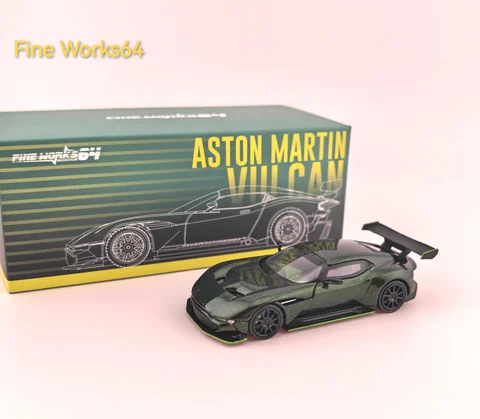 Fine Works 1/64 Aston Martin Vulcan Chameleon Green Diecast
