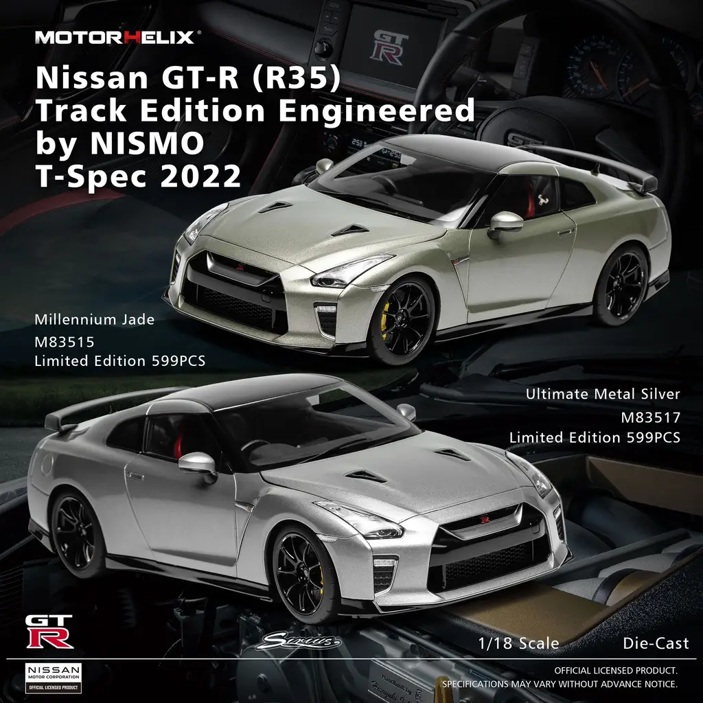 Motorhelix 1/18 Nissan GT-R R35 Track Edition Engineered by Nismo