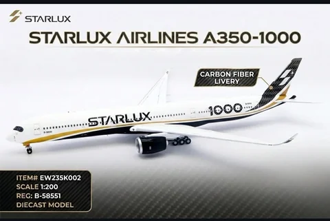JC Wings 1/200 Starlux Airlines Airbus A350-1000XWB 