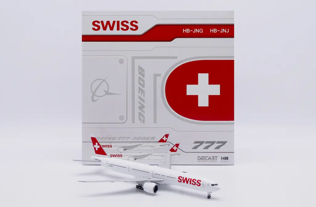 JC Wings 1:400 Swiss Boeing 777-300ER HB-JNG - 收藏家模型飛機模型