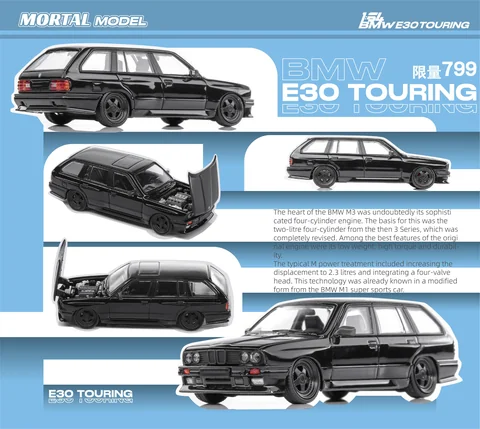 1/64 mortal BMW touring ミニカー 2台セット Mortal 1/64 Scale BMW M3 E36 Touring Back2 Diecast car Model