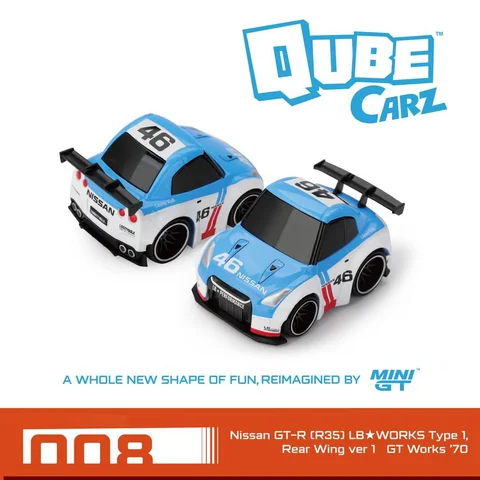 Mini GT X Qube Carz Nissan GT-R (R35) LB☆WORKS Type 1, Rear Wing