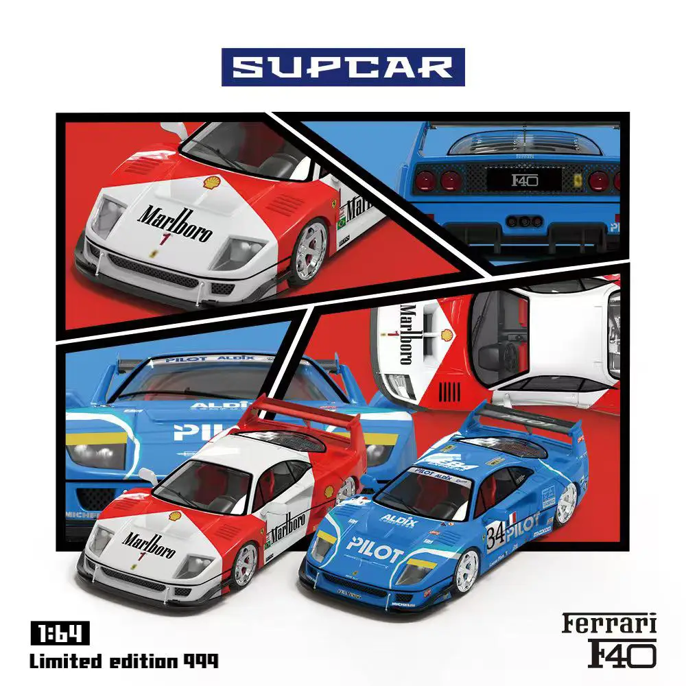 SUPCAR F40 レッドレーシング仕様 限定999台 1/64スケール SUPCAR F40 レッドレーシング仕様 限定999台 1/64スケール