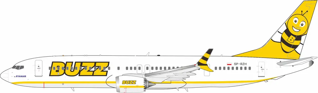 B-Models 1:200 BUZZ B737-8MAX SP-RZH