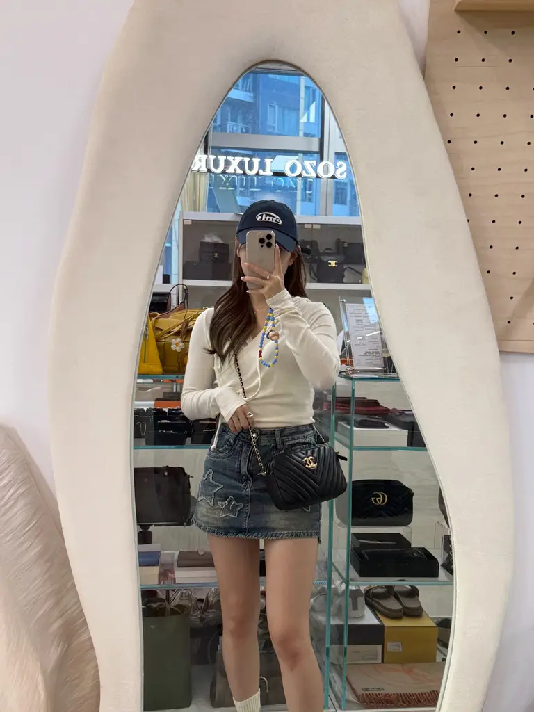 メタリックな輝き♦【CHANEL】デニムシュシュ 新品未使用 シャネル シュシュ