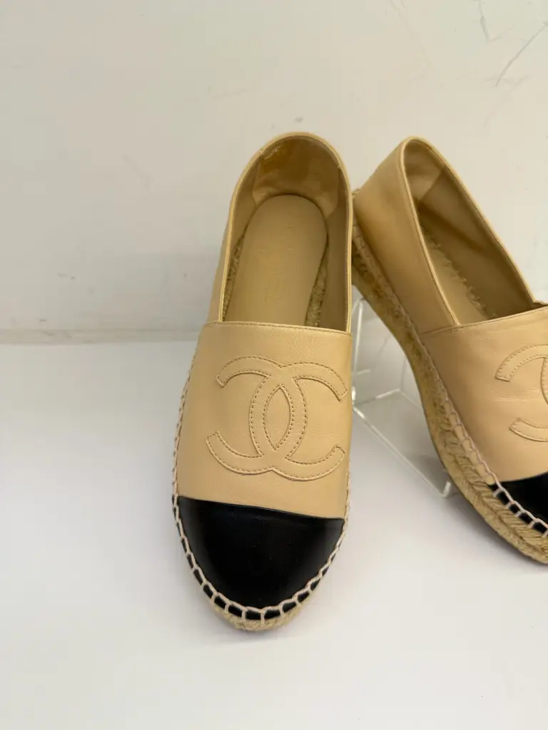 Size37★タイムセール☆CHANEL★キュートピンク♪エスパドリーユ シャネル エスパドリーユ ピンク ラインストーン